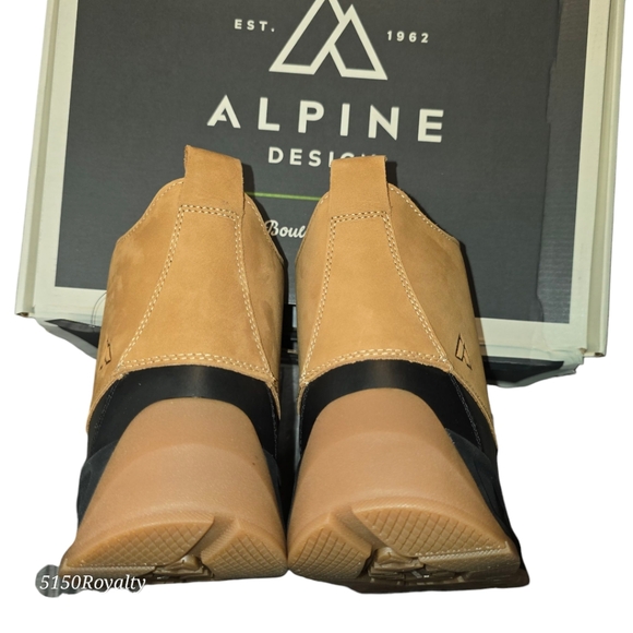Alpine Design Men's Leather Black & Tan Gavin Duck Boots Size 11 New In Box - Picture 8 of 16